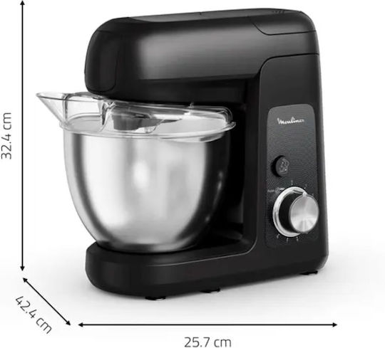 Moulinex Bake Partner Kitchen Machine 1100W with Stainless Bowl 4.6L