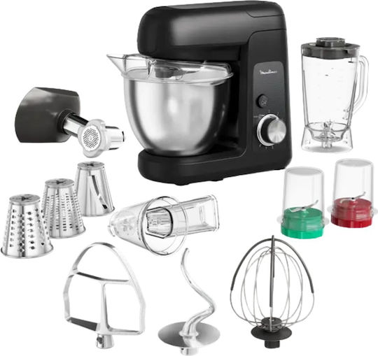 Moulinex Bake Partner Kitchen Machine 1100W with Stainless Bowl 4.6L