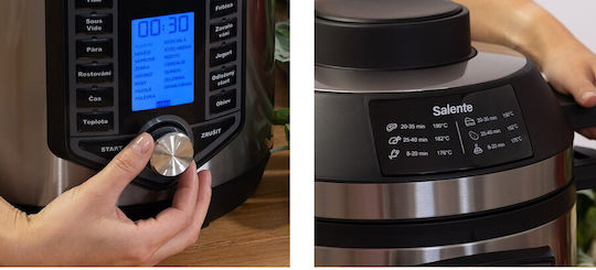 Salente Мултикукър 1500W с Капацитет 6л Сив