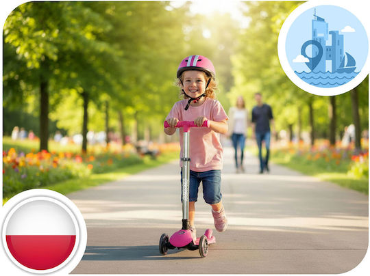 Ricokids Patinetă Copii cu 3 Roți Roz