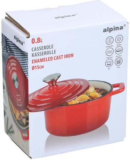 Alpina Switzerland Κατσαρολάκι Γάλακτος από Μαντέμι 0.8lt / 15cm
