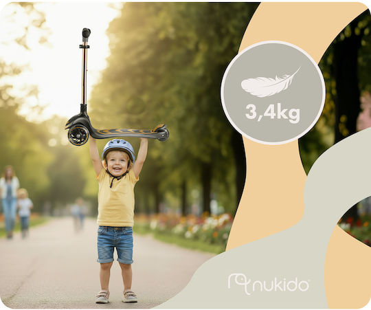 Nukido Παιδικό Πατίνι Τρίτροχο με Κάθισμα Χρυσό