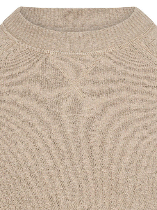 Herrenblusen Langarm Beiges Pullover
