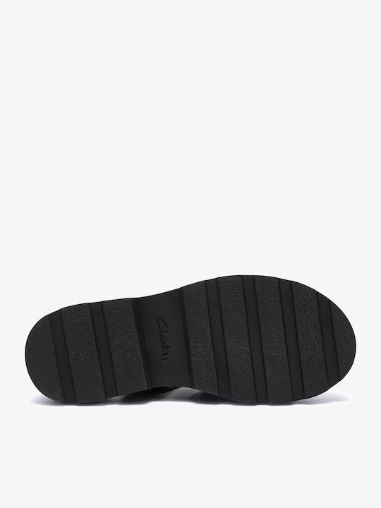 Clarks Strap Leather Sandals Black