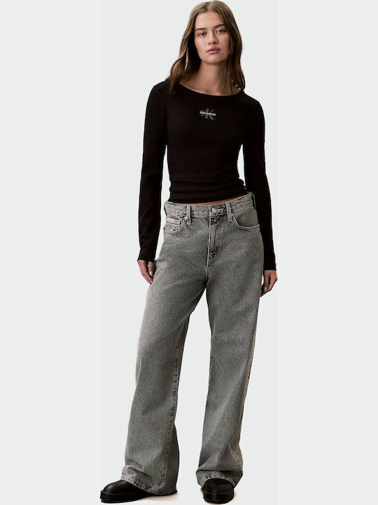 Calvin Klein Monologo Bluza Neagră Calvin Klein Monologo Bluza Neagră