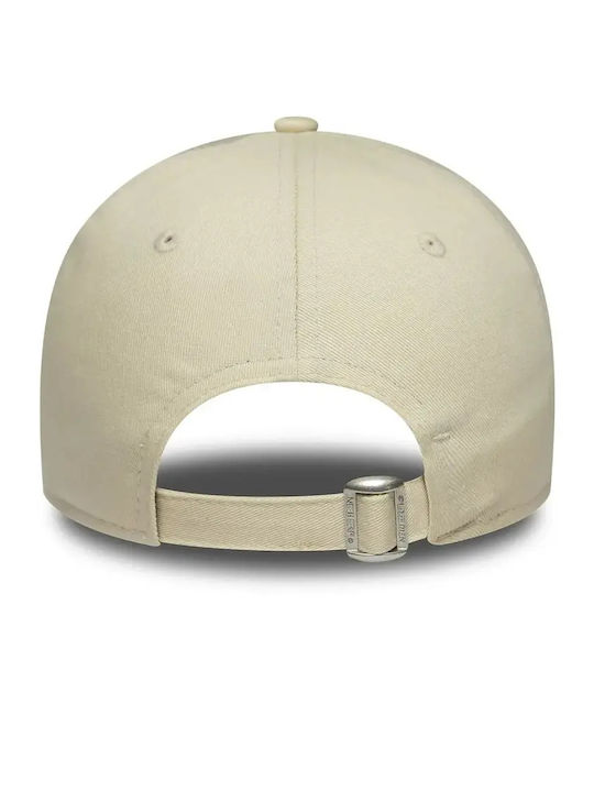 New Era New York Yankees Womens MLB Metallic Logo 9forty Cap Women's Jockey Cotton Light Beige 60771737