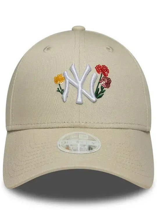 New Era New York Yankees Womens Mlb Floral 9forty Cap Γυναικείο Καπέλο Cotton Light Beige 60771735