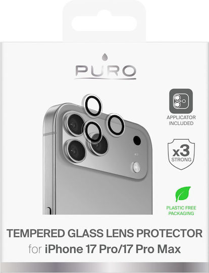 Puro Camera Protection Tempered Glass Transparent for the Iphone 17 Pro, Iphone 17 Pro Max