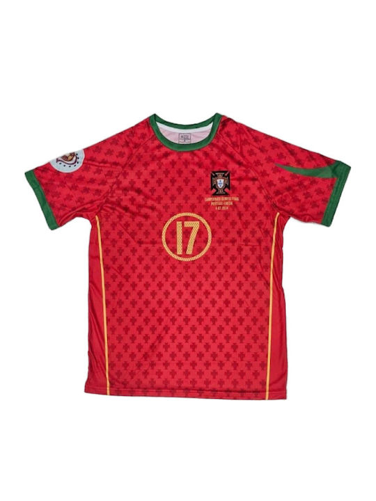 Football Jersey C.ronaldo Portugal National Team Euro 2004 Red Balón De Oro Red Unisex Ab100