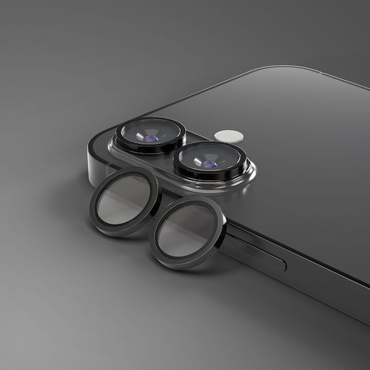 Apple Kameraschutz Gehärtetes Glas Black für das Apple iPhone 16, iPhone 16 Plus