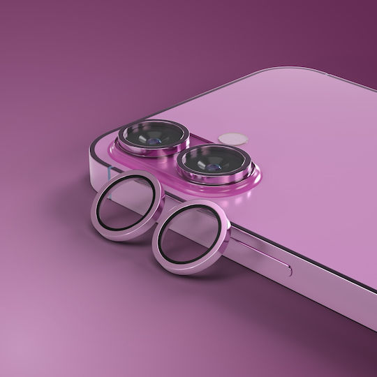 Apple Προστασία Κάμερας Tempered Glass Ροζ για το Apple iPhone 16, iPhone 16 Plus