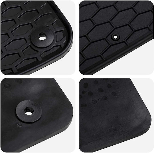vidaXL Set of Front and Rear Mats 4pcs for Volkswagen Arteon 2017 Black