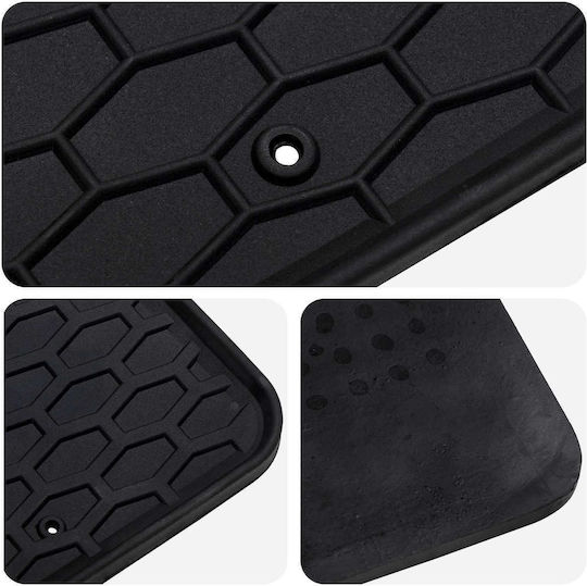 vidaXL Set of Front and Rear Mats 4pcs for Toyota Yaris 2020 Black