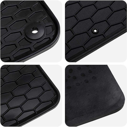 vidaXL Set of Front and Rear Mats 4pcs for Volkswagen Golf 2020 Black