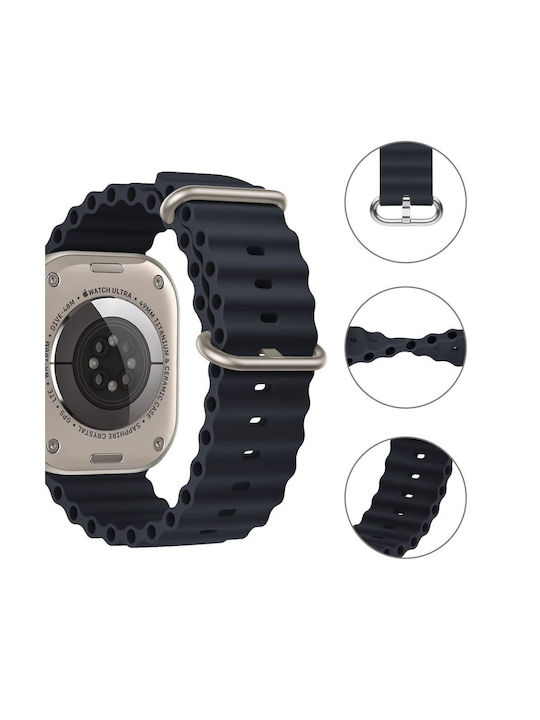 Homies Iconband Pro Ocean Tragbare Bänder Silikonschwarz Apple Watch 42 44 45 49mm Homies Iconband Pro Ocean Tragbare Bänder Silikonschwarz Apple Watch 42 44 45 49mm