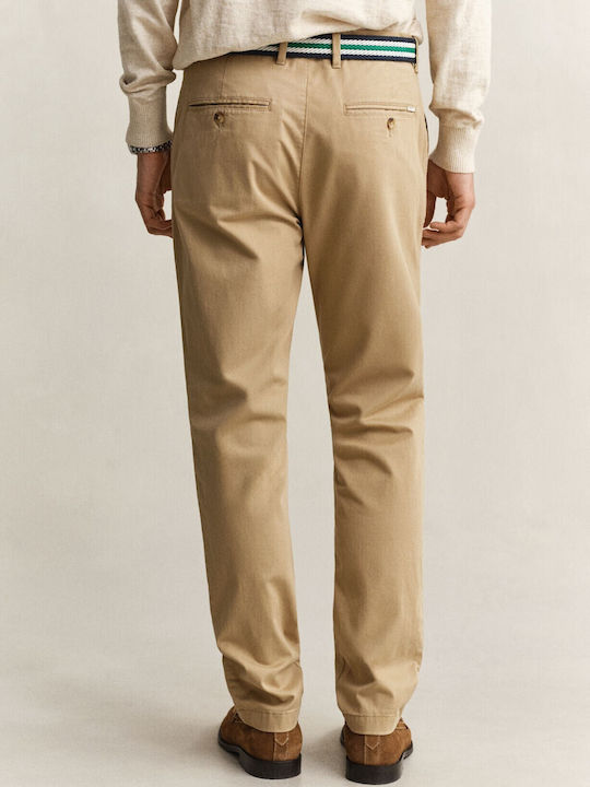 Παντελόνι Chino Ελαστικό σε Slim Εφαρμογή Dark Khaki