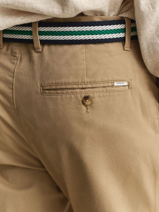 Παντελόνι Chino Ελαστικό σε Slim Εφαρμογή Dark Khaki