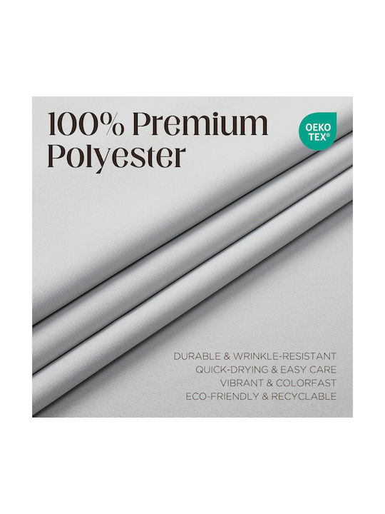 Cucraf Perdea Opacitate Pentru Fereastra Cu Capse Gri 132.9x183.9cm