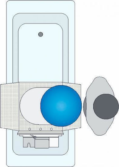 Scaun Rotativ Aquatec Trans Xl Albastru