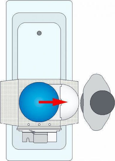 Scaun Rotativ Aquatec Trans Xl Albastru