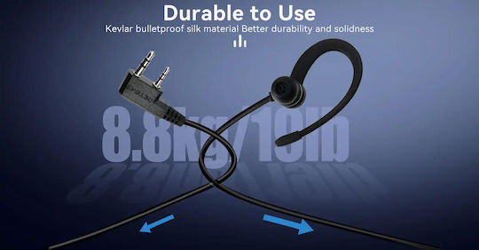 Μικροφωνο Ακουστικο Retevis Eek023 G Shape In-ear Earbud Kenwood 2 Pin Plug