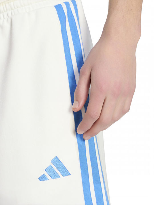 Essential 3-Stripes French Terry Мъжка Бермуда Бяла