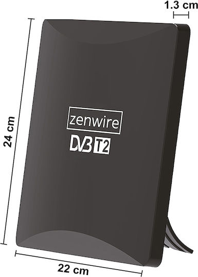 Zenwire Innenbereich / Draußen TV-Antenne (Benötigt Strom) Schwarze