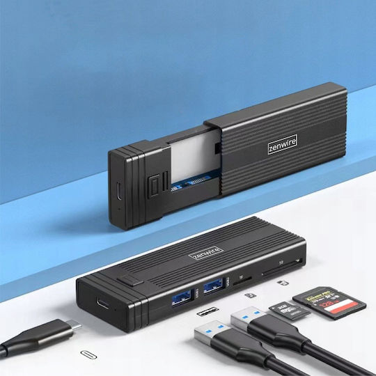 Zenwire Case for M.2 SATA III NVME Hard Drive with SATA Type-C Connection