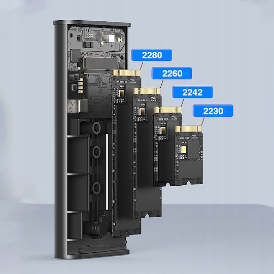 Zenwire Case for M.2 SATA III NVME Hard Drive with Thunderbolt Type-C Connection