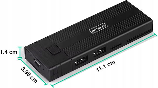 Zenwire Case for M.2 SATA III NVME Hard Drive with SATA Type-C Connection