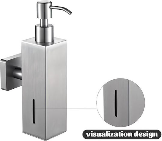 Επιτοίχια Συσκευή Dispenser Υγρού Σαπουνιού Απολυμαντικού 905465 Νίκελ Ματ