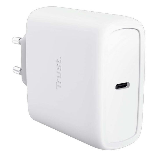 Trust Charger Without Cable GaN with USB-C Port 65W Whites (Maxo)