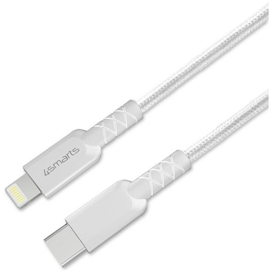 4Smarts Φορτιστής με Θύρα USB-C και Καλώδιο Lightning 20W Power Delivery Λευκός (4S465591)