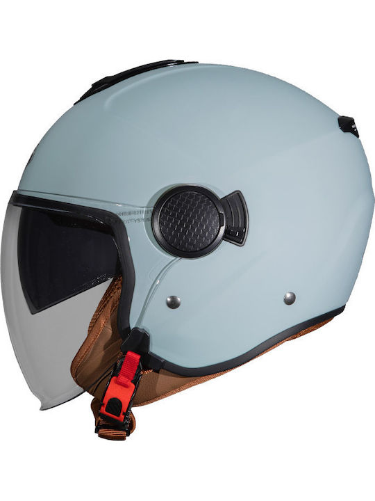 Pilot Fly SV Sea Green Motorcycle Helmet Jet ECE 22.06 1300gr with Sunvisor