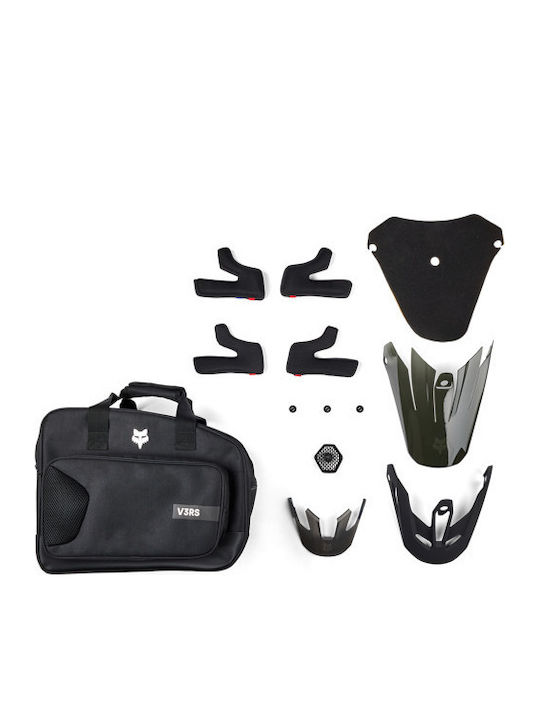 Fox V3 RS Carbon solid black Motorcycle Helmet Motocross DOT / ECE 22.06