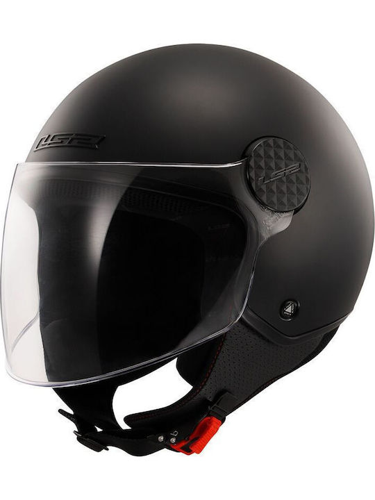LS2 Sphere Lux OF558 Solid Black Matt Κράνος Μηχανής Jet ECE 22.05 1000gr με Sunvisor