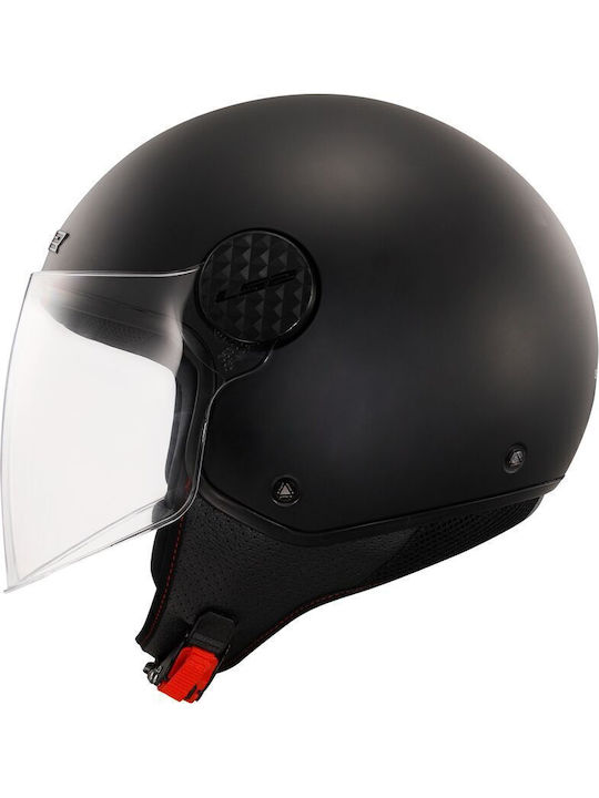 LS2 Sphere Lux OF558 Solid Black Matt Κράνος Μηχανής Jet ECE 22.05 1000gr με Sunvisor