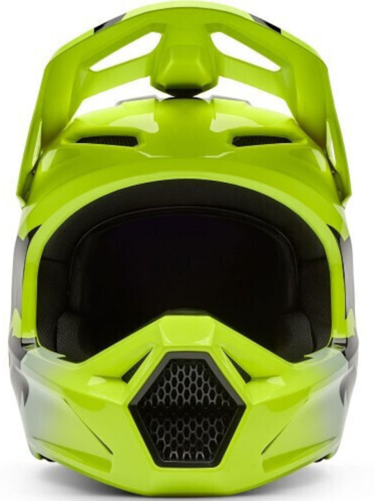 Fox V1 Shield Fluo Yellow Cască Moto Motocross ECE 22.06 / DOT