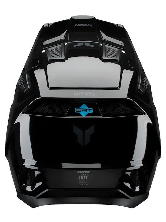 Thor Fleet Blackout Black Gloss Κράνος Μηχανής Motocross ECE 22.06