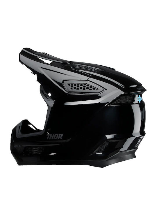 Thor Fleet Blackout Black Gloss Κράνος Μηχανής Motocross ECE 22.06