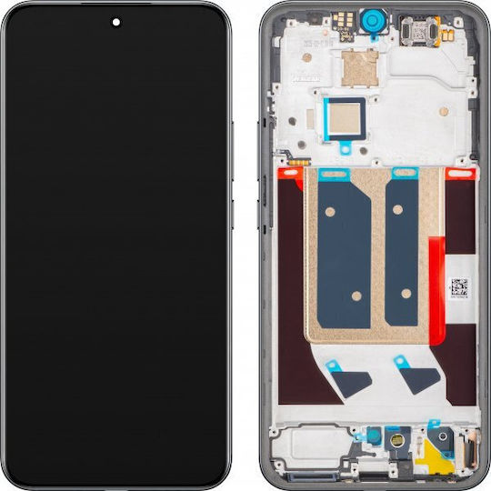 Realme Screen with Touch Mechanism and Frame for Realme 14 Pro Plus RMX5050 (Black)