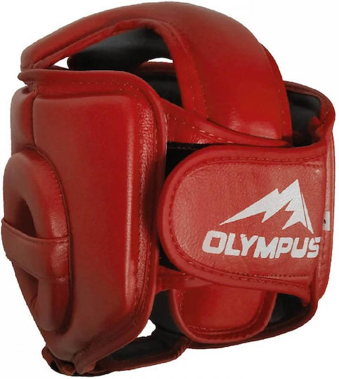 Olympus Sport Boxhelme Erwachsene Offenes Gesicht Leder Rote