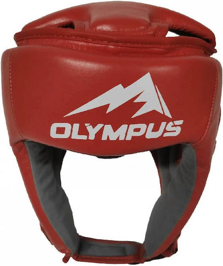 Olympus Sport Boxhelme Erwachsene Offenes Gesicht Leder Rote