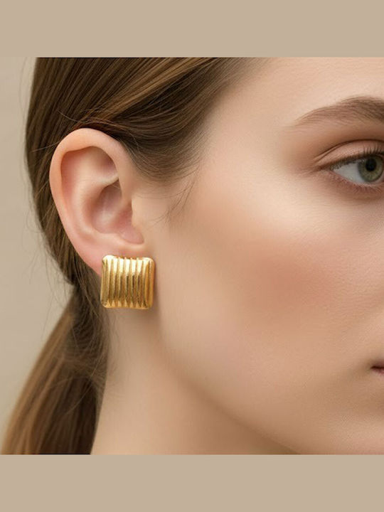Awear Gold Plated Steel Stud Earrings