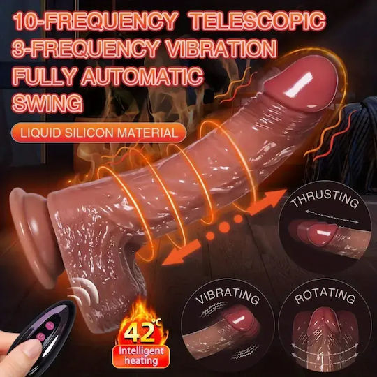 Kinksters Realistischer Vibrator mit Fernbedienung Braun