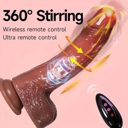 Kinksters Realistischer Vibrator mit Fernbedienung Braun