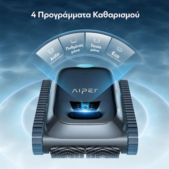 Aiper Scuba S1 Wireless Robot Vacuum Bottom Walls Waterline for Pools 150m² with 3.5lt Filter