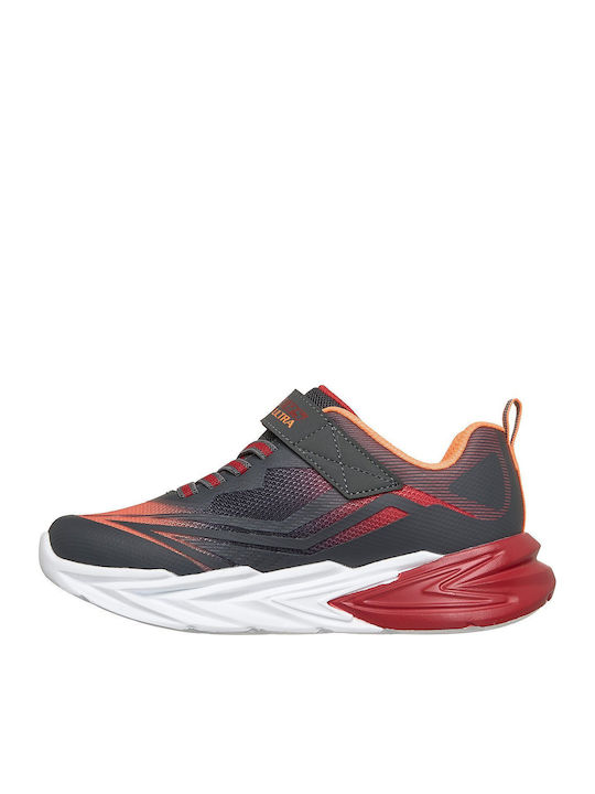 Glow Παιδικά Sneakers με Σκρατς & Φωτάκια Γκρι
