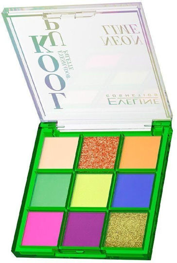 Eveline Cosmetics Look Up Palette 9 сенки за очи Neon Lime 10.8g