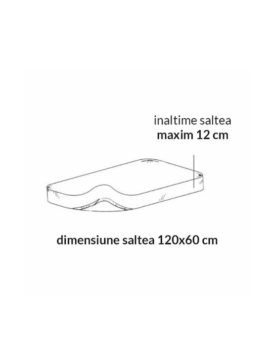Kidizi Lenjerie De Patut Bebe Pentru Patut Din Bumbac Cu Cauciuc Bej 120x60cm